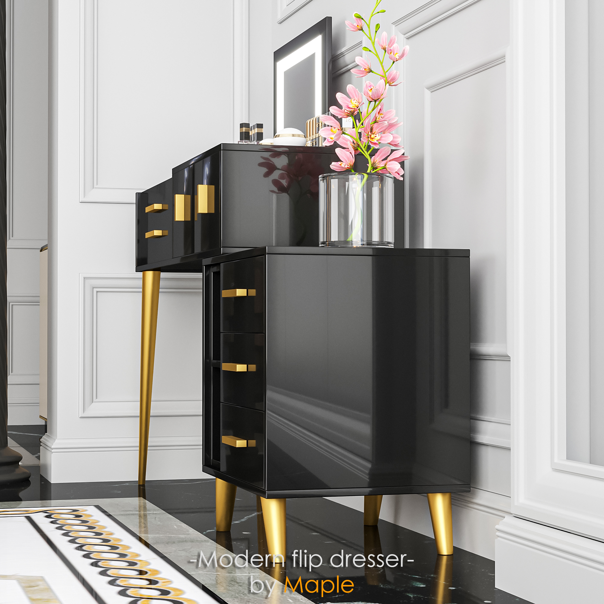 furniture，dresser，design sketch，3d，corona，