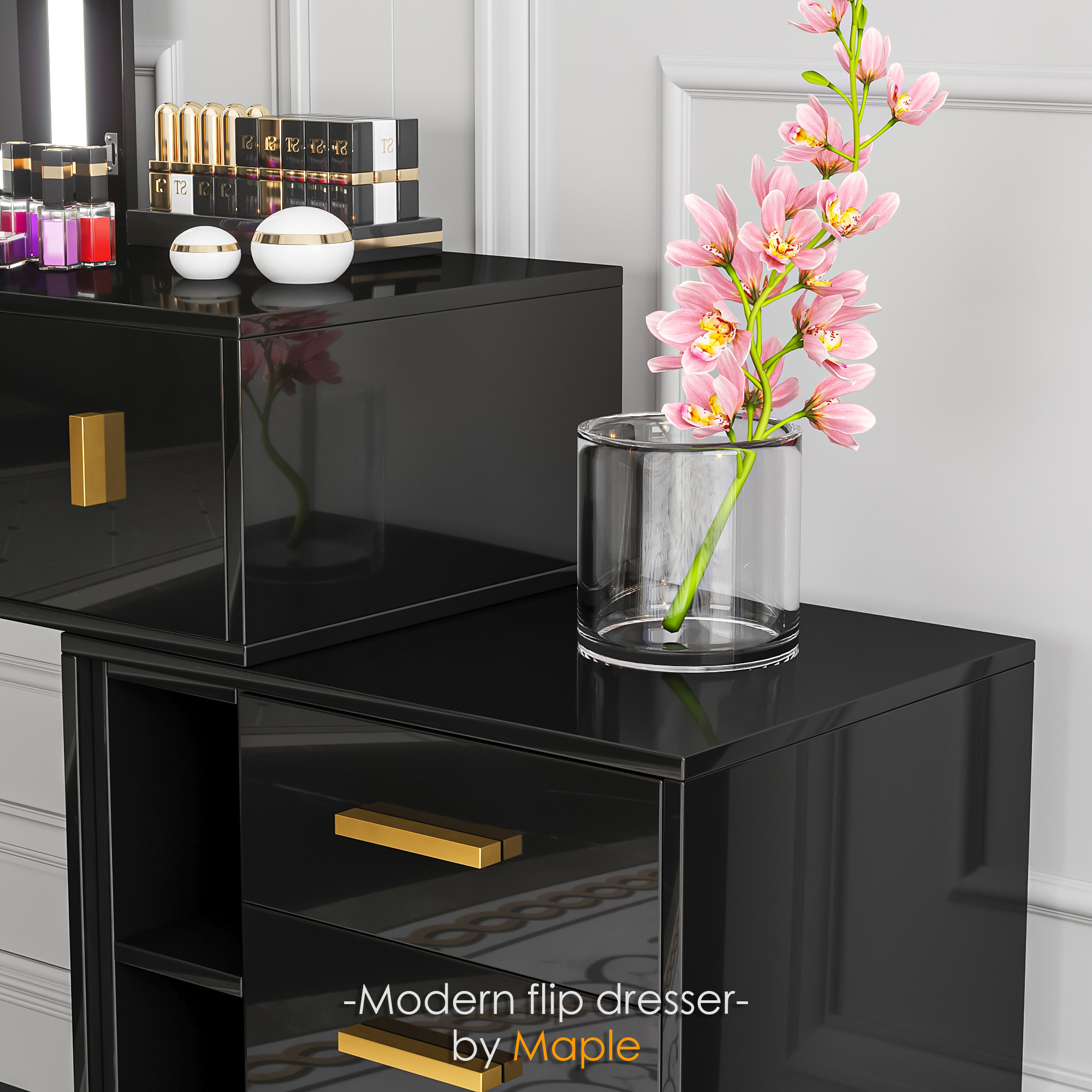 furniture，dresser，design sketch，3d，corona，