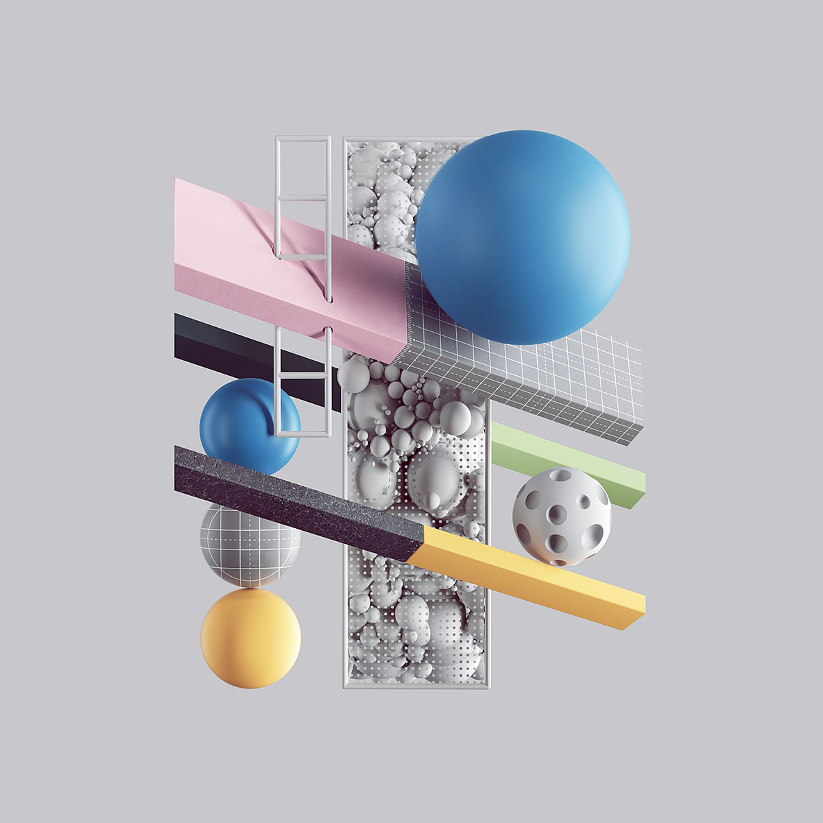 布景，c4d，渲染，抽象，色彩，