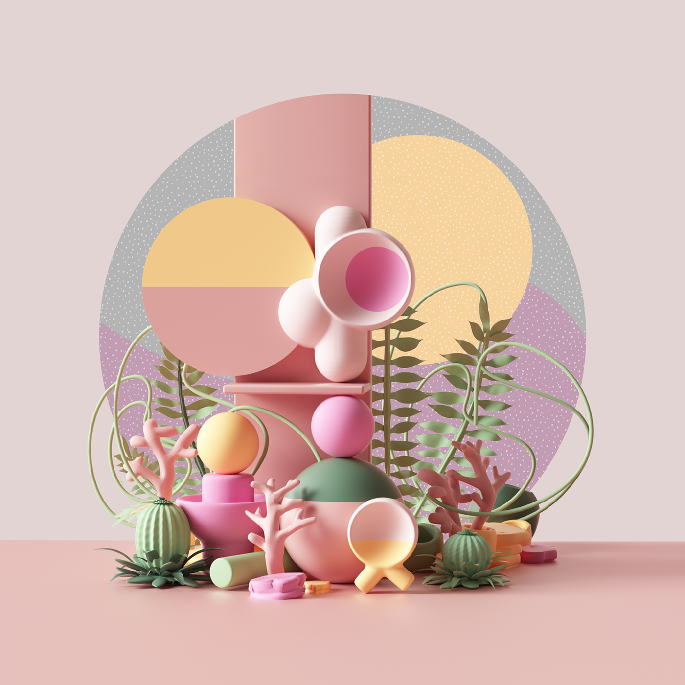 scenery，c4d，Render，abstract，color，