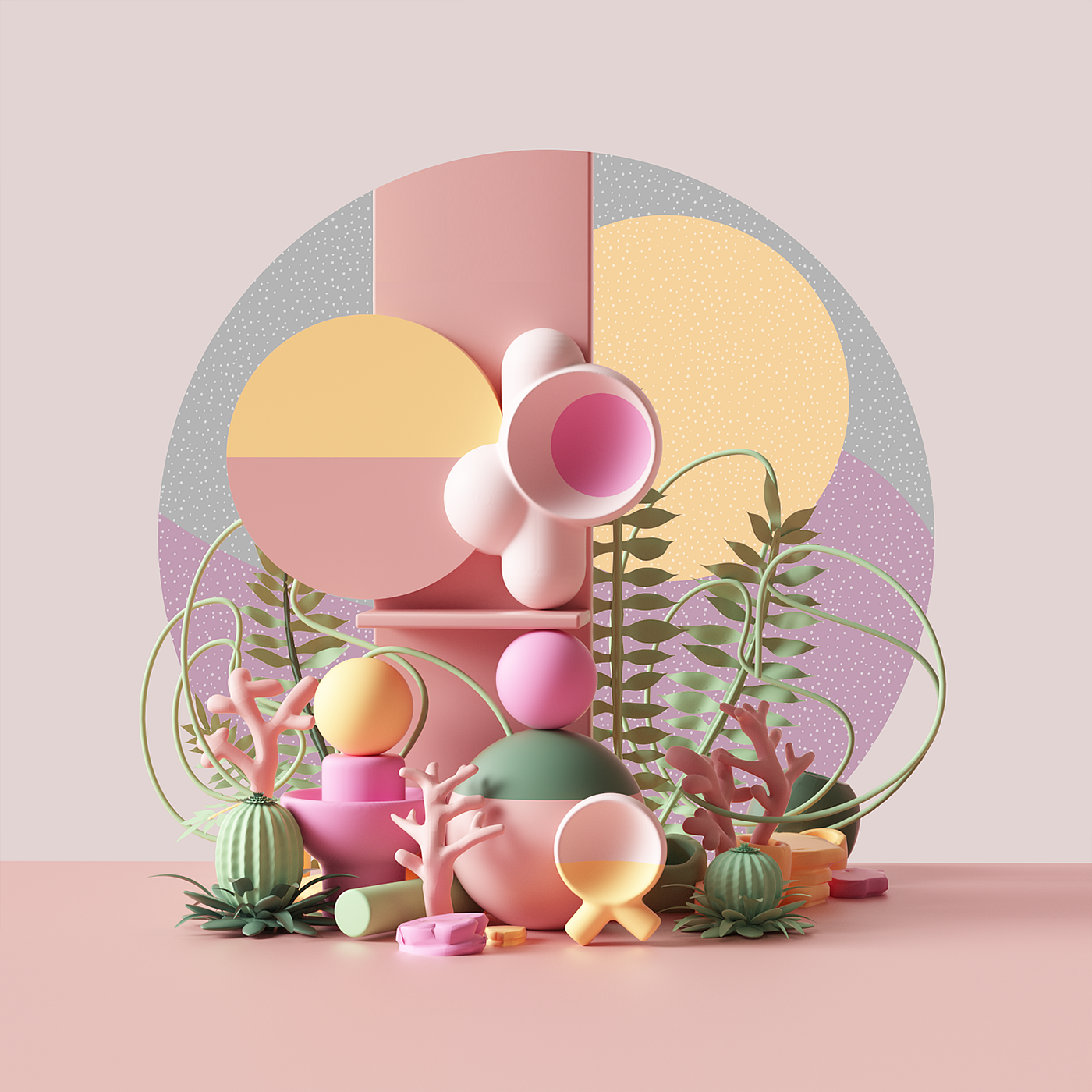 布景，c4d，渲染，抽象，色彩，