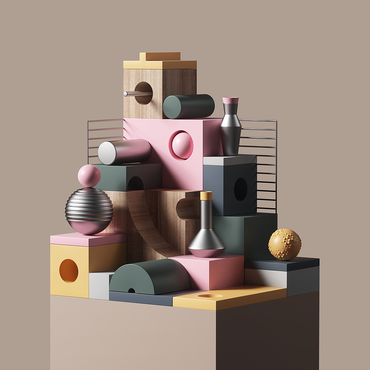 scenery，c4d，Render，abstract，color，