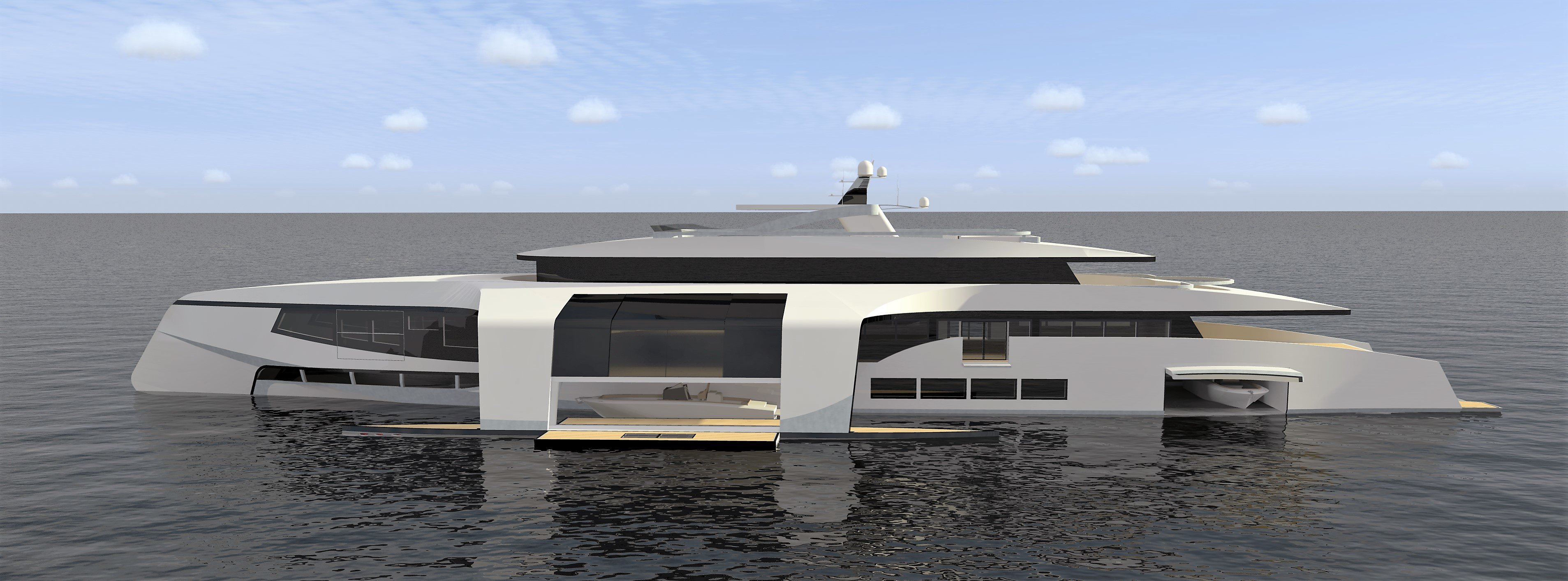 70米三体船设计