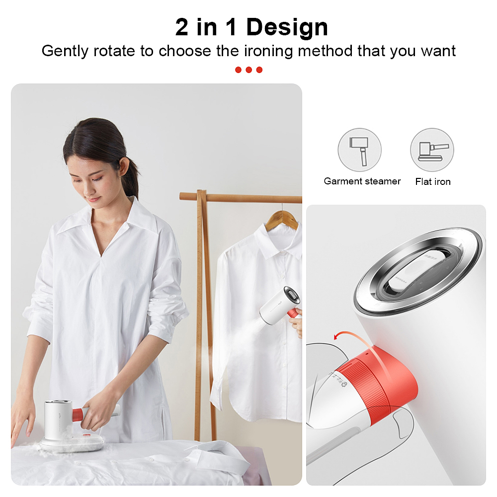 2020 red dot product design award，Handheld，Hanging ironing machine，white，modern，