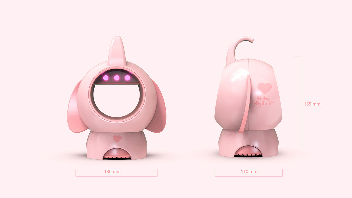 Cartoon，Mosquito killing lamp，Baby elephant，