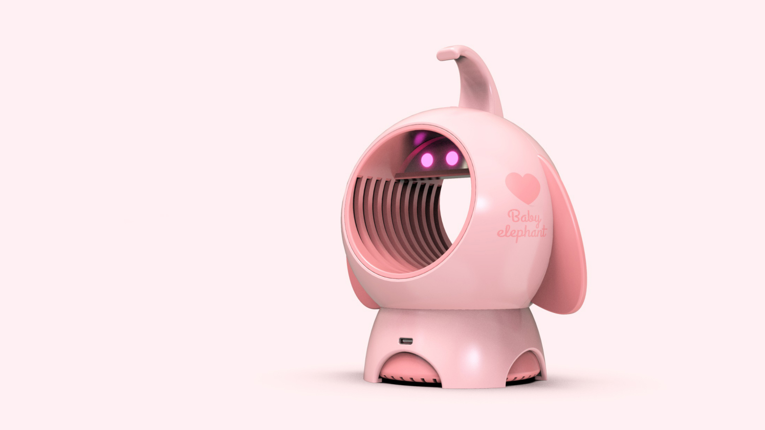 Cartoon，Mosquito killing lamp，Baby elephant，