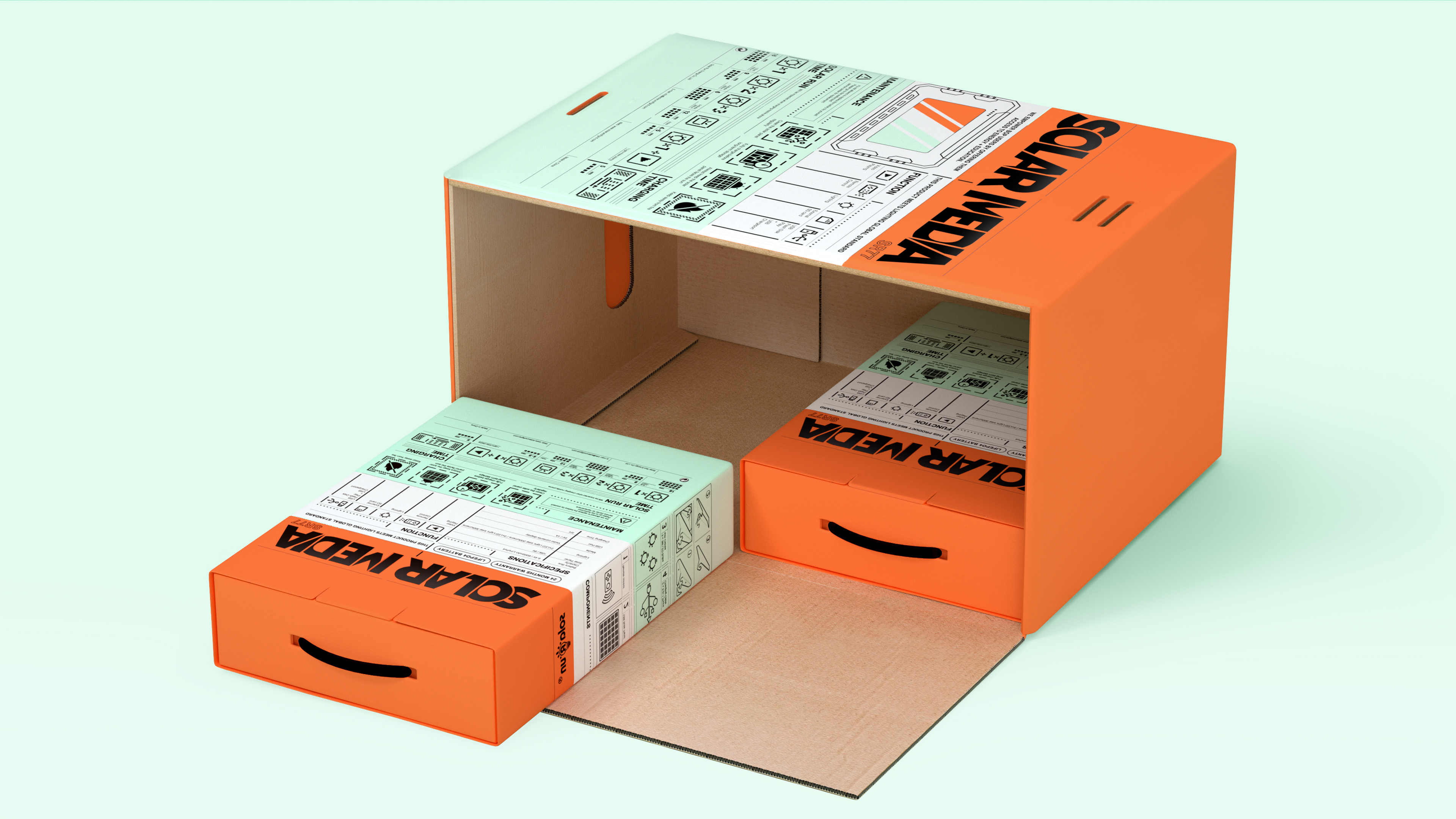 Pan Hu packaging design，SolarMedia，Packaging structure，originality，public welfare，environment protection，Solar lamp packaging，