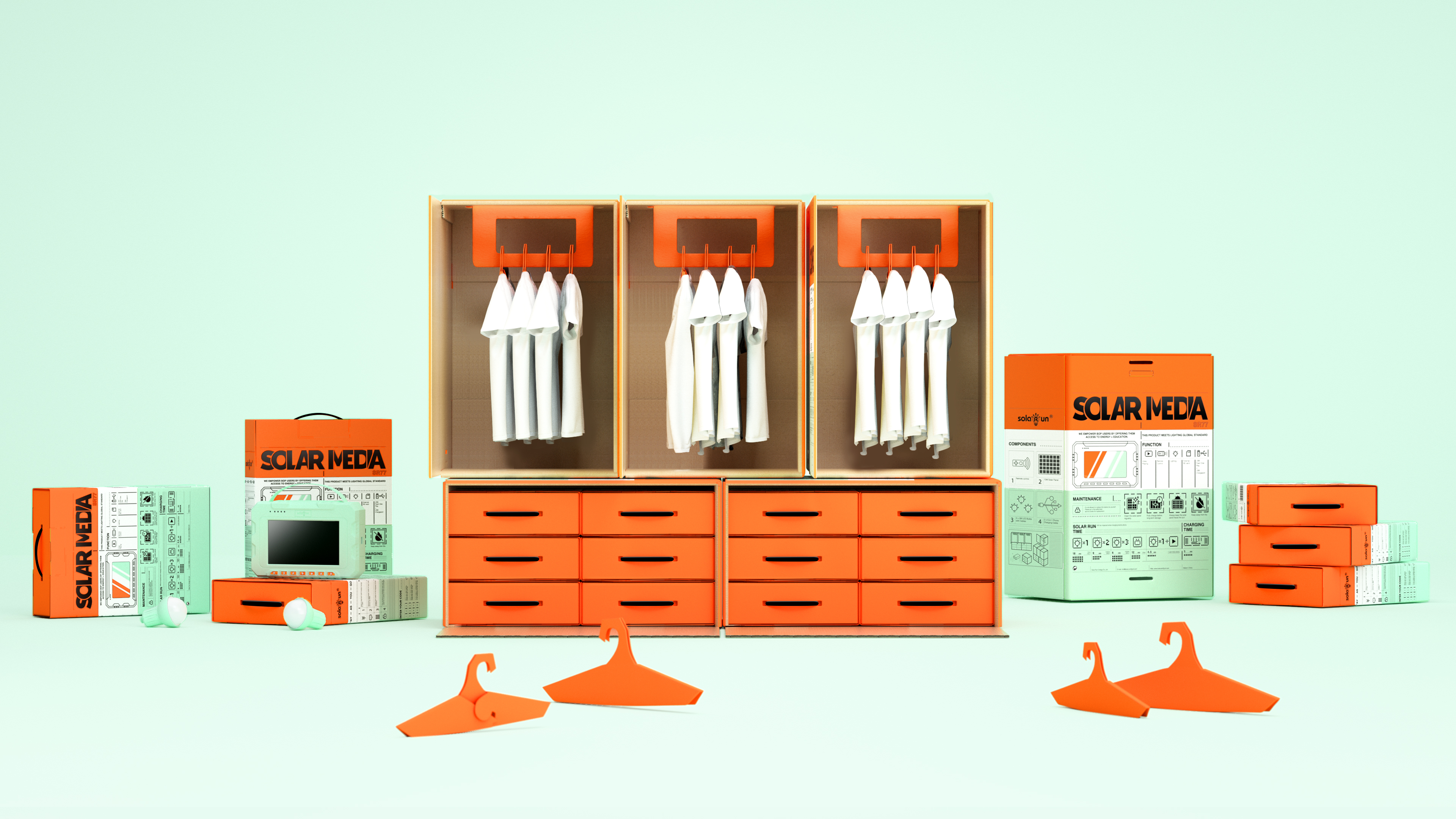 Pan Hu packaging design，SolarMedia，Packaging structure，originality，public welfare，environment protection，Solar lamp packaging，