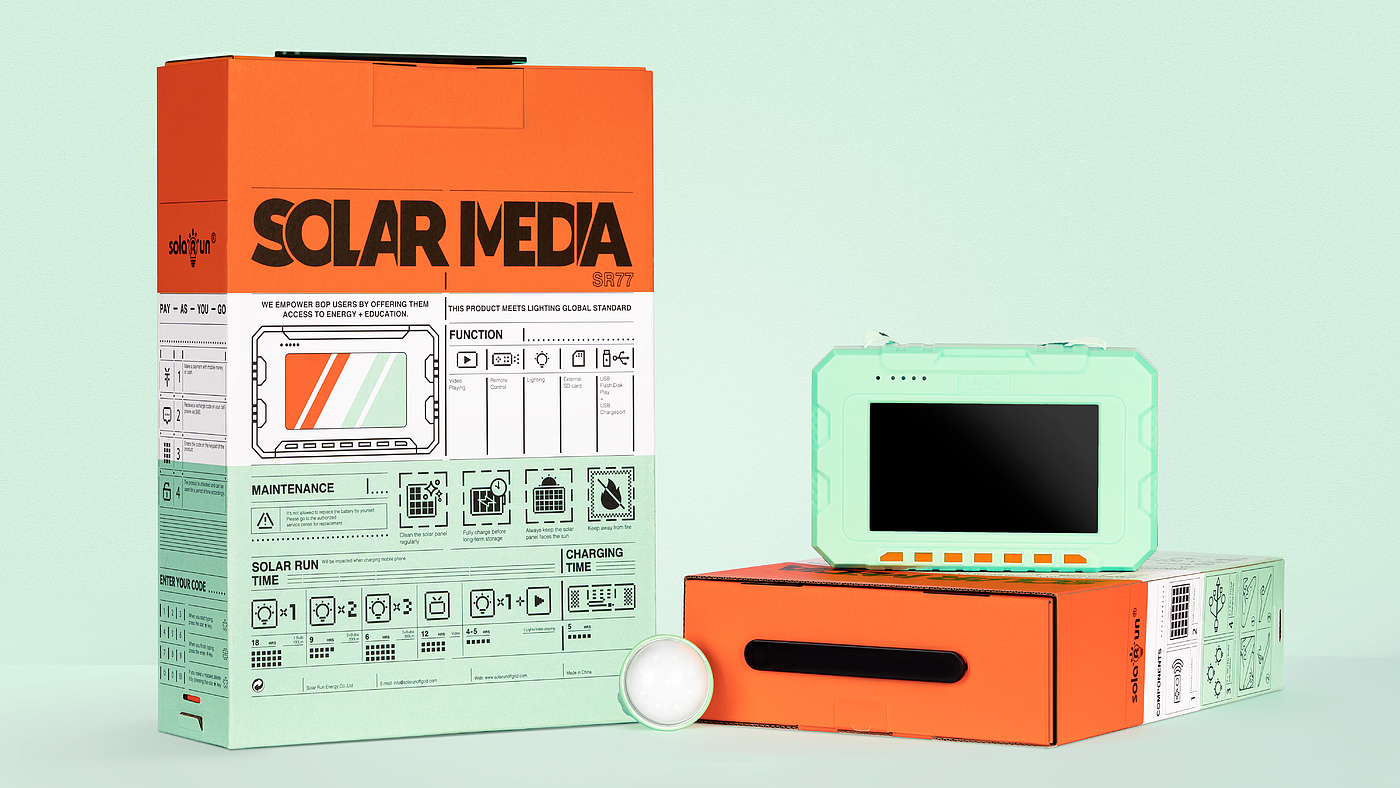 Pan Hu packaging design，SolarMedia，Packaging structure，originality，public welfare，environment protection，Solar lamp packaging，
