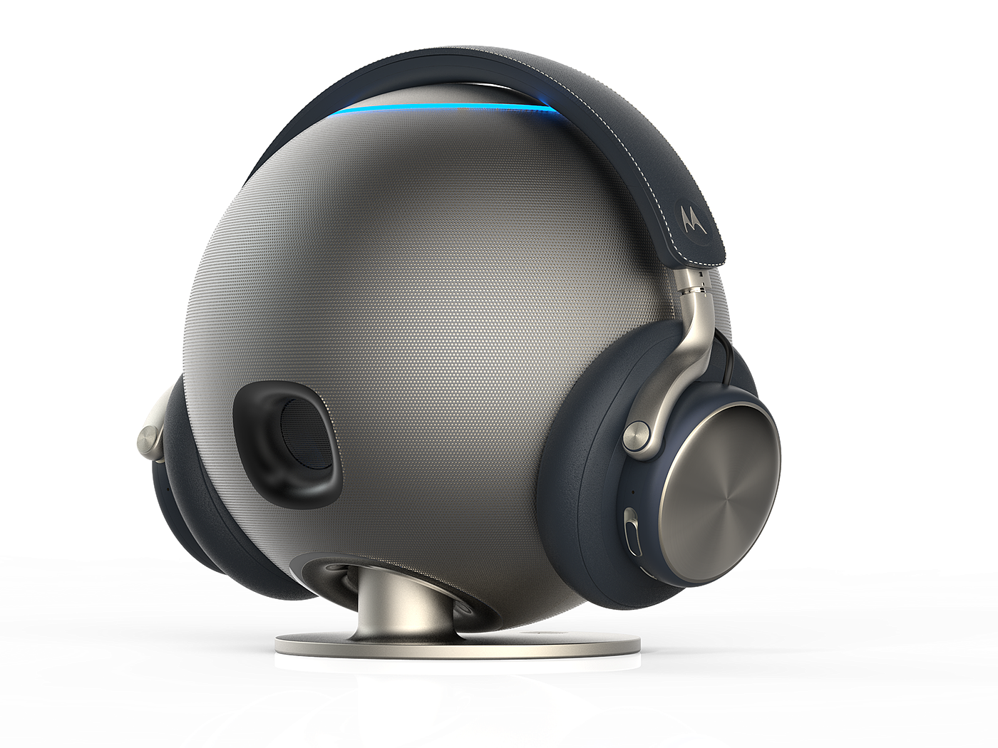 headset，speaker，Bluetooth，black，spherical，