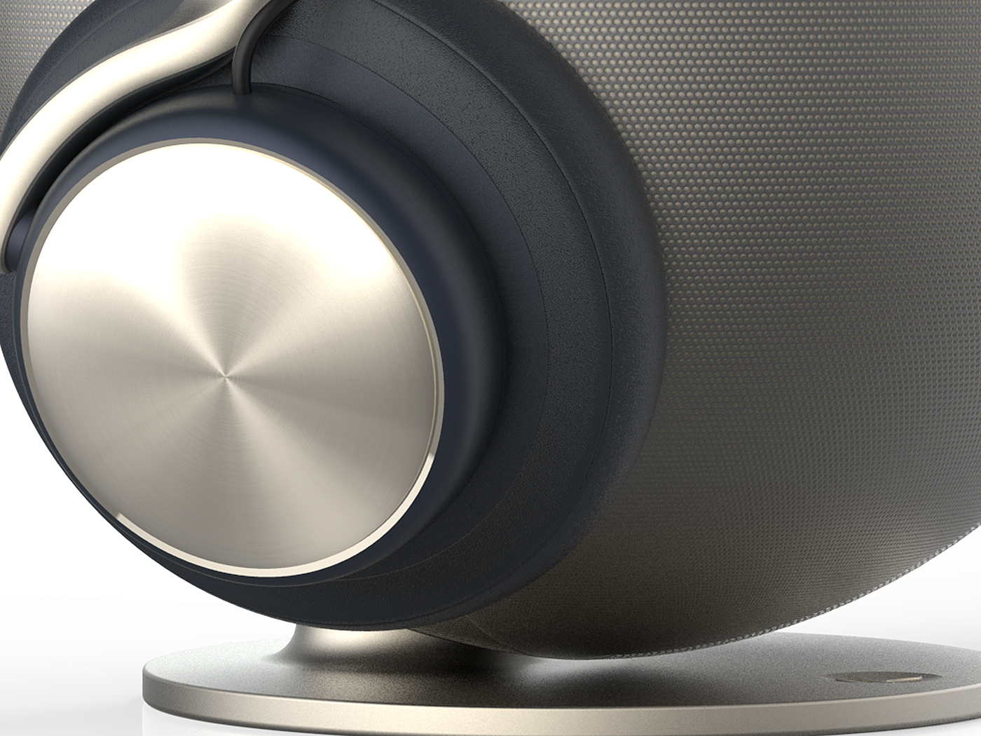 headset，speaker，Bluetooth，black，spherical，