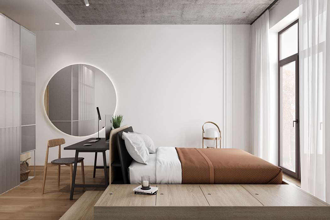 bedroom，Background wall，Interior design，fashion，