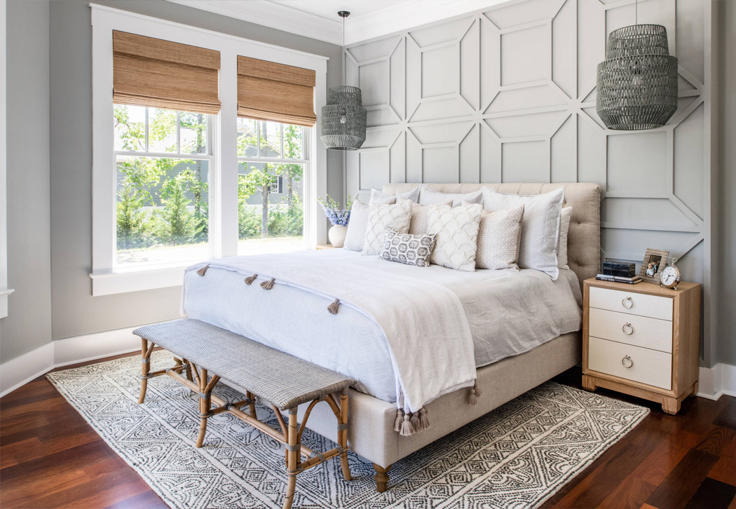 bedroom，Background wall，Interior design，fashion，