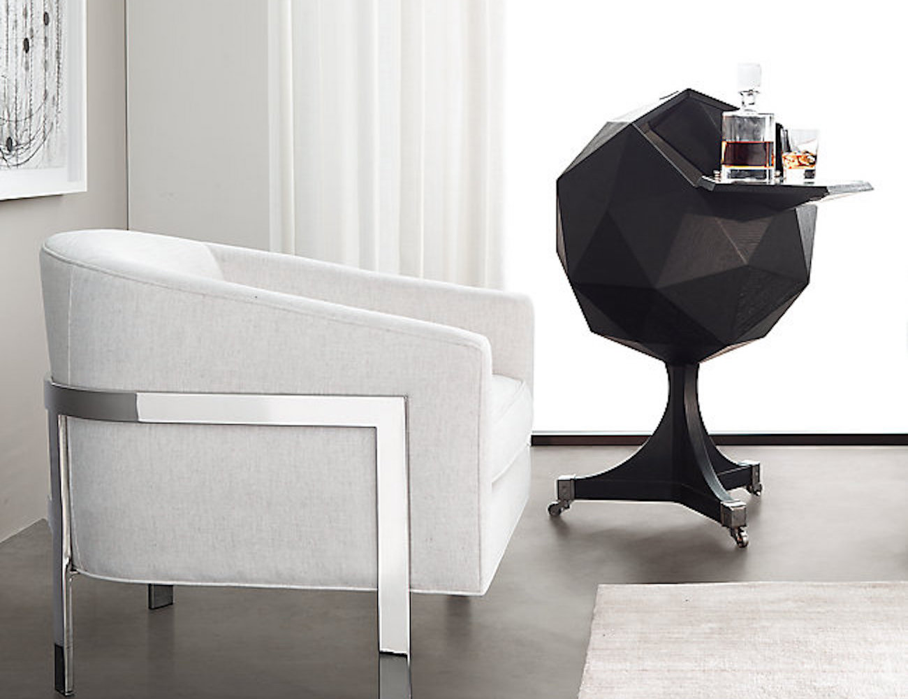 Storage，Alcohol，polyhedron，black，wooden ，