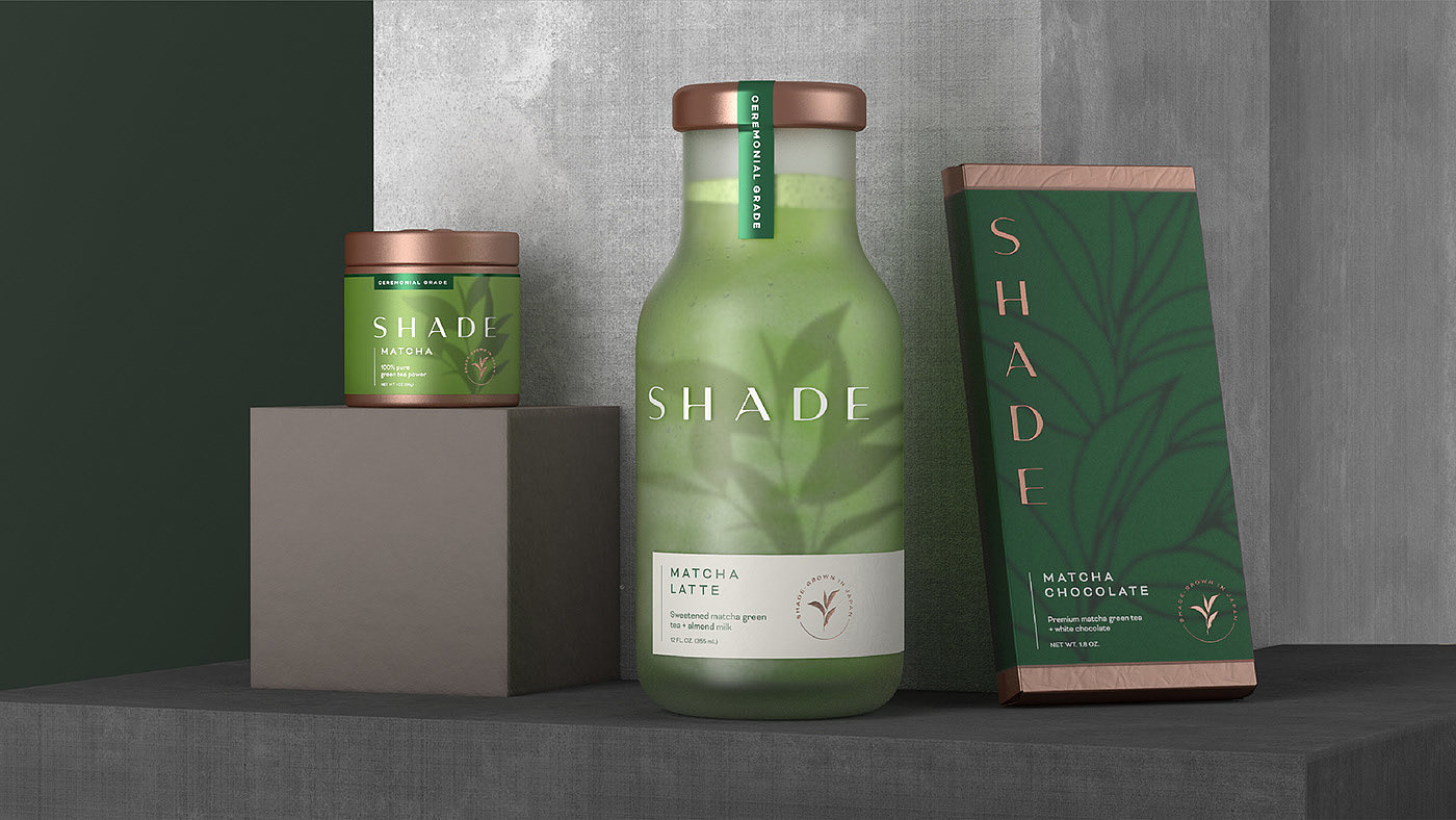 Shade Matcha，Green Tea，modern，packing，