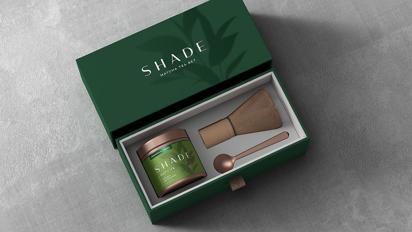 Shade Matcha，Green Tea，modern，packing，