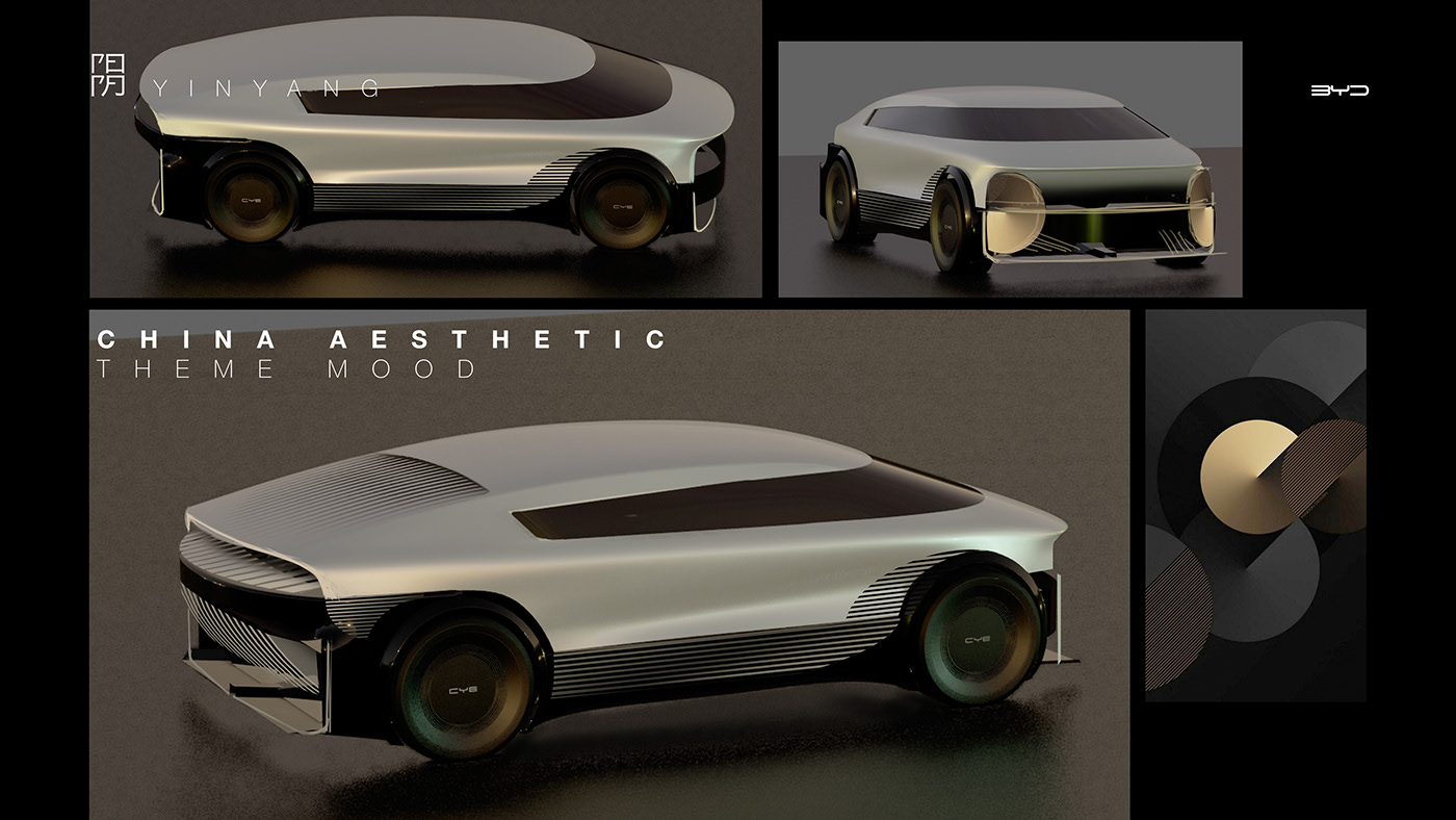 Automobile design，yin-yang，Render，