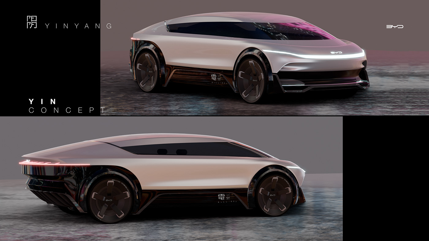 Automobile design，yin-yang，Render，