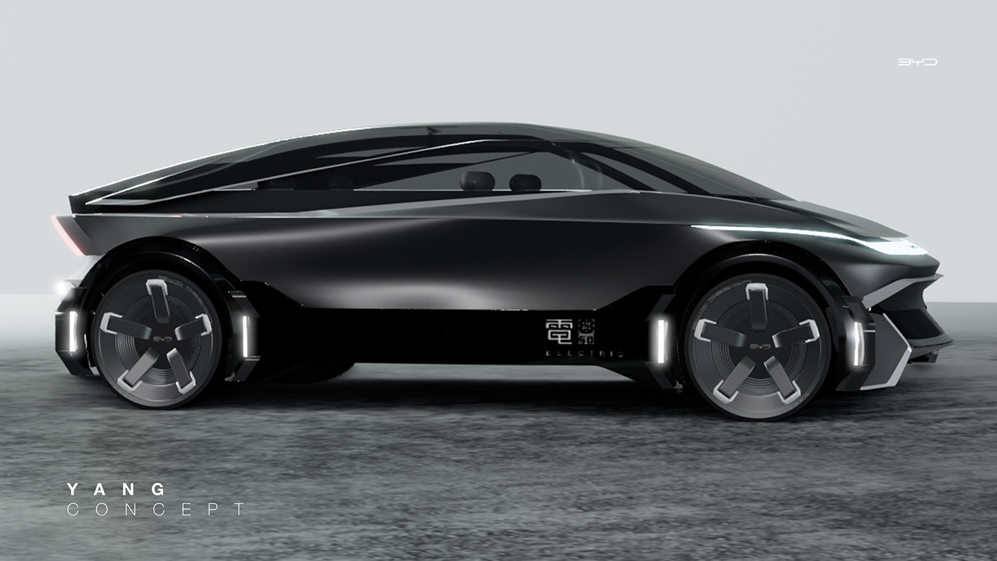 Automobile design，yin-yang，Render，