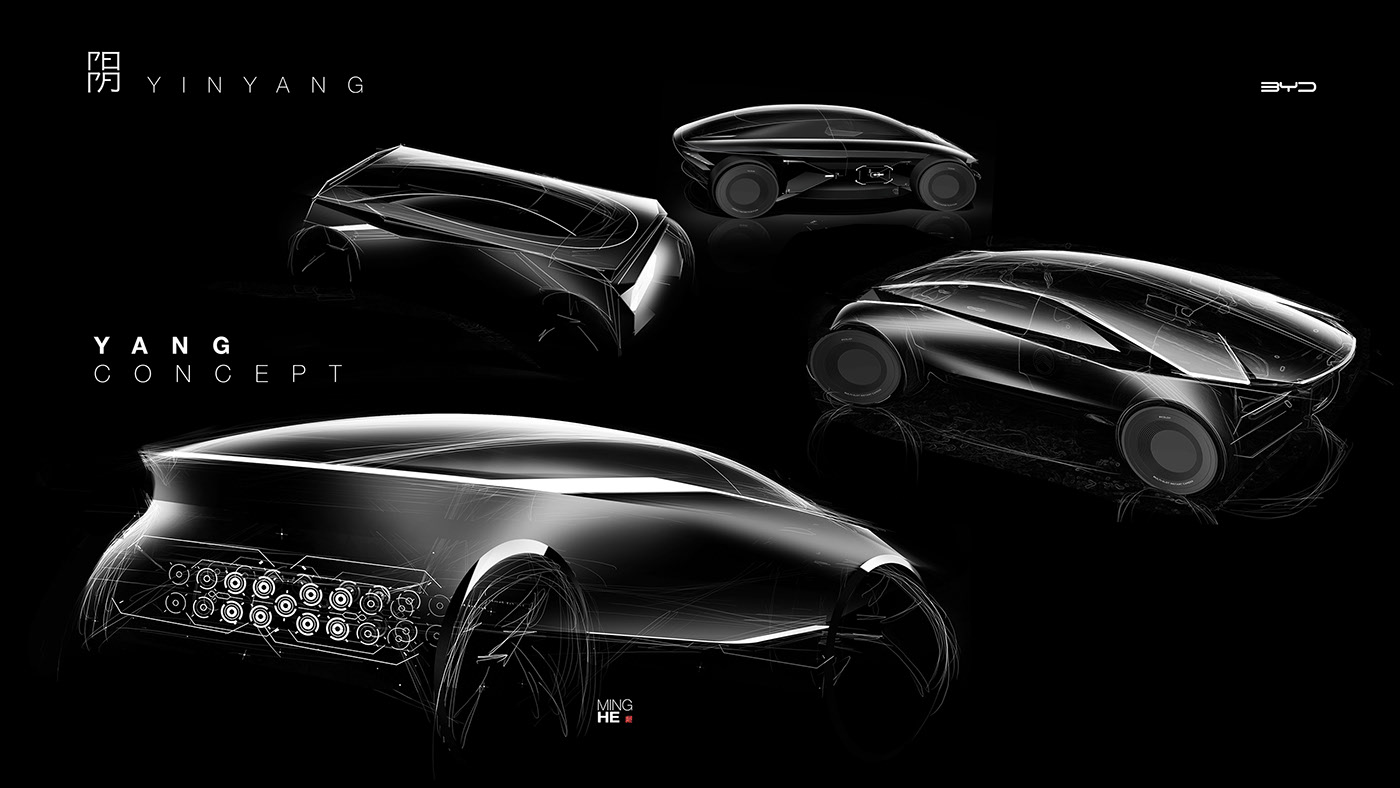 Automobile design，yin-yang，Render，