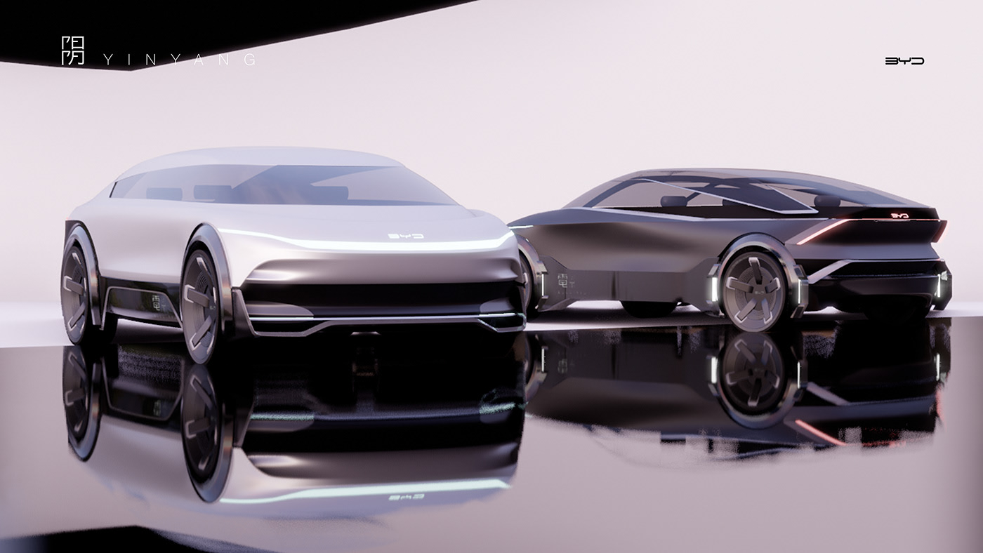 Automobile design，yin-yang，Render，