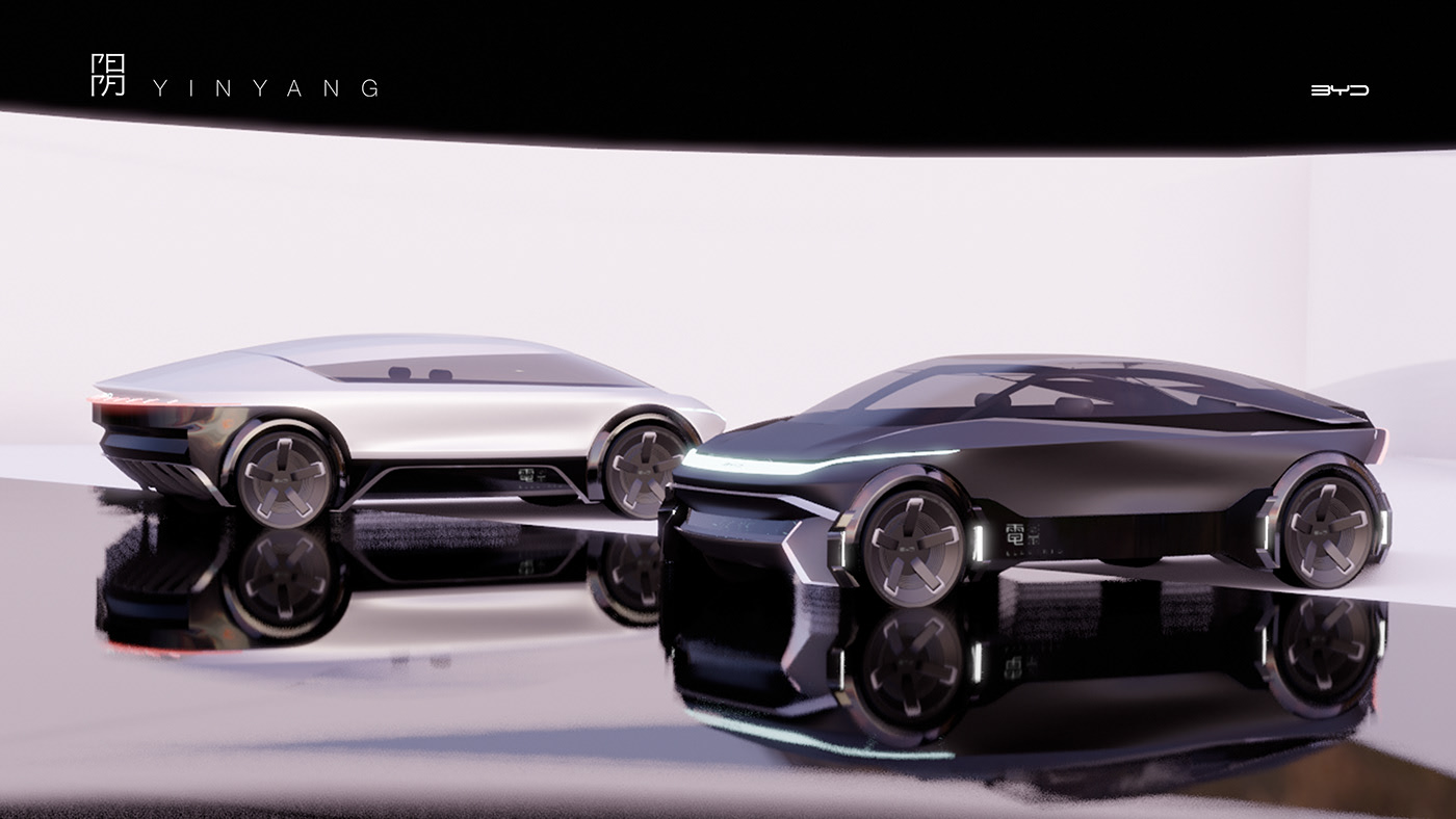 Automobile design，yin-yang，Render，