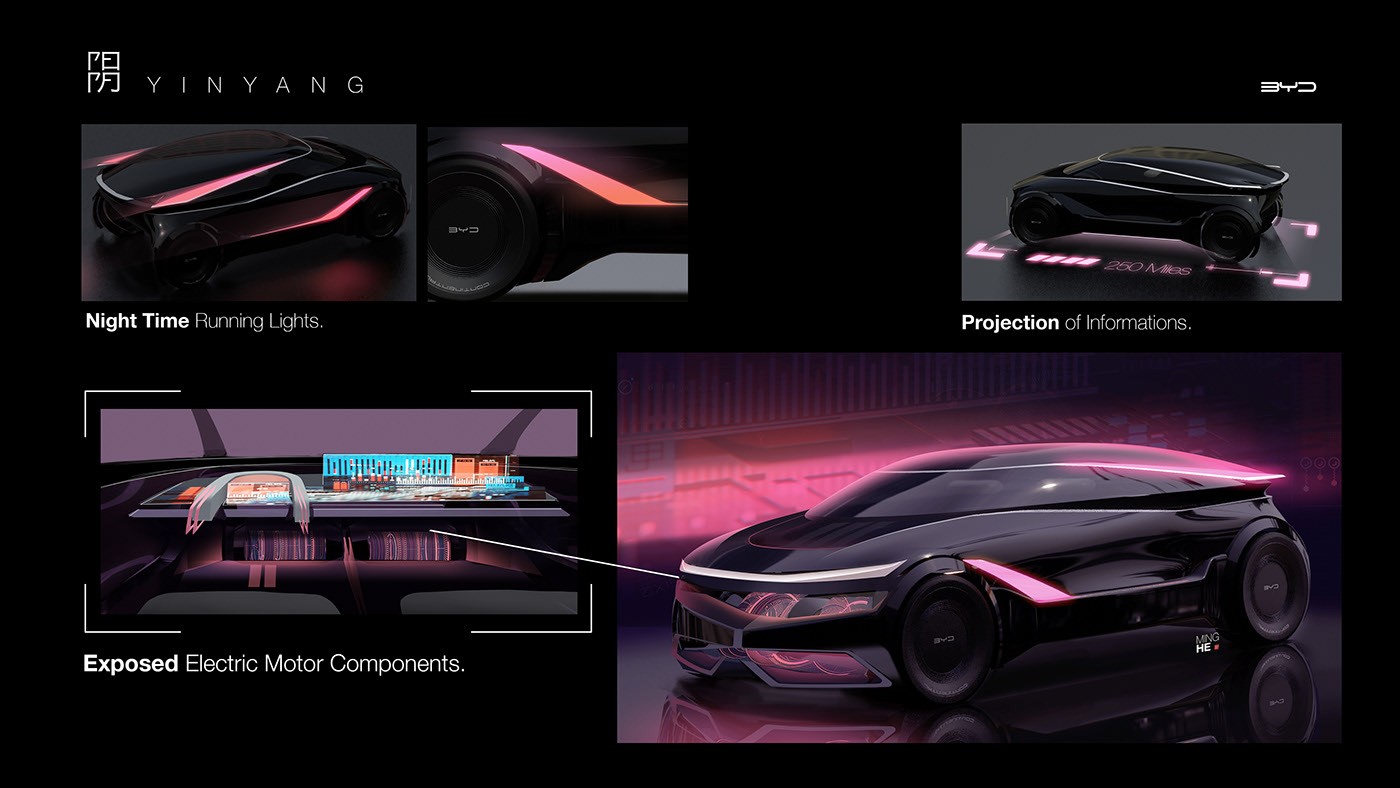 Automobile design，yin-yang，Render，