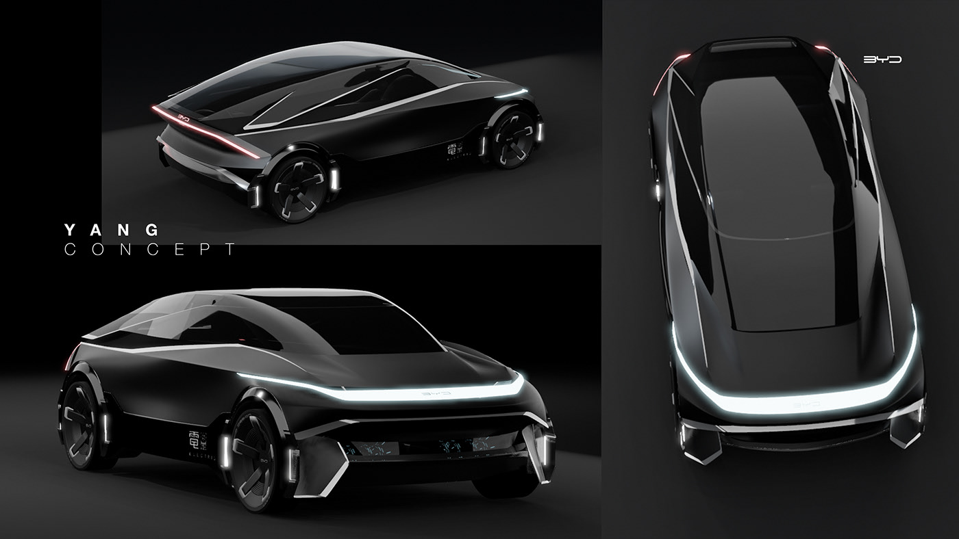 Automobile design，yin-yang，Render，