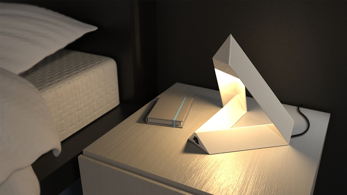 Desk lamp，geometry，Pyramid，