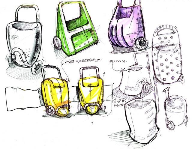 product design，industrial design，Hand drawn，marker pen，line，