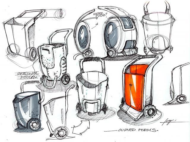 product design，industrial design，Hand drawn，marker pen，line，