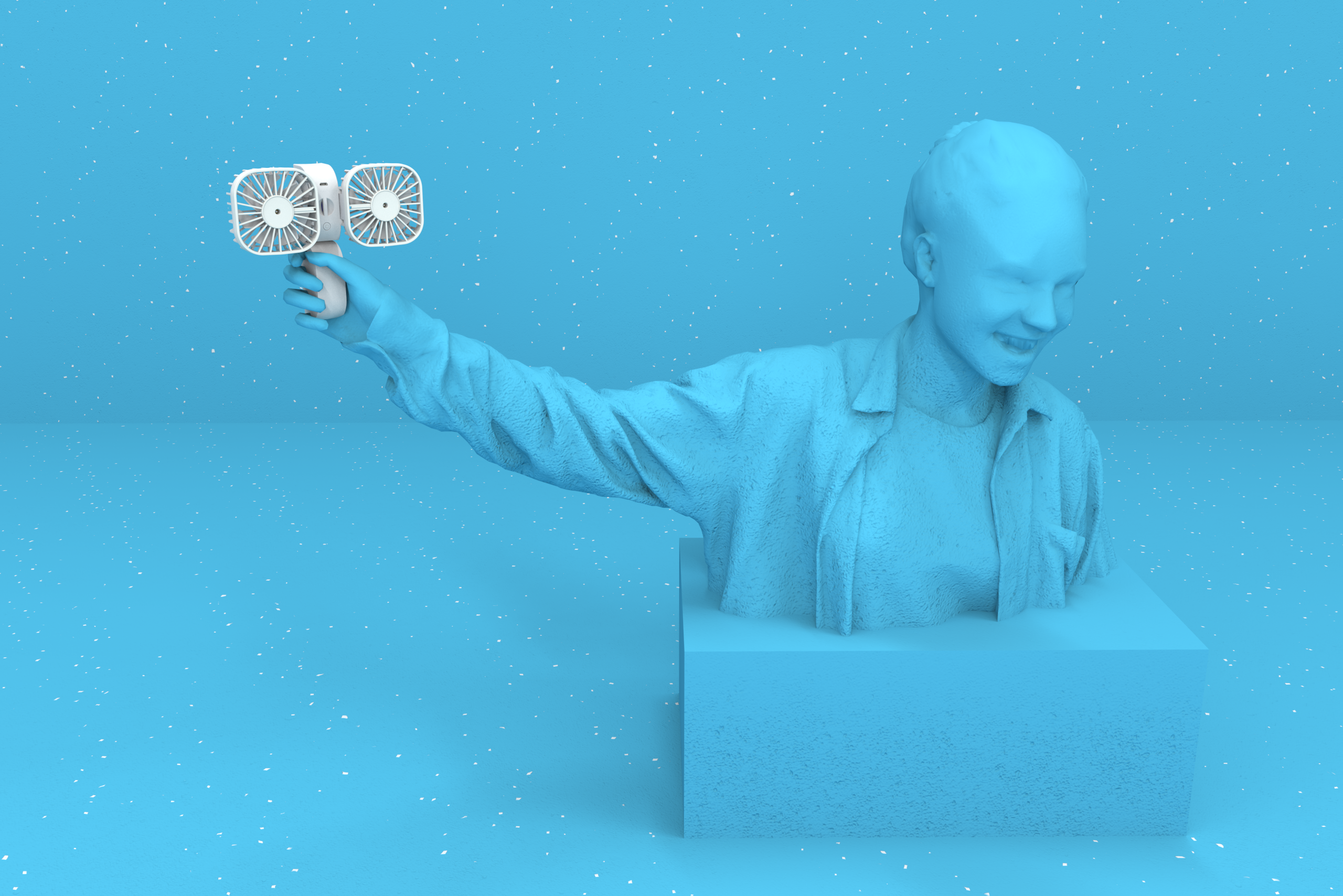 USB Fan，portable，Foldable，Double fan blade，