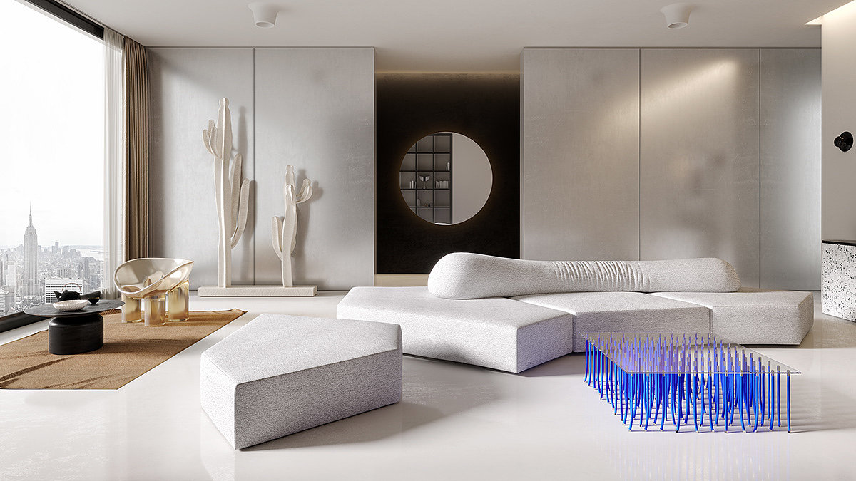 Modern Zen，公寓，室内设计，