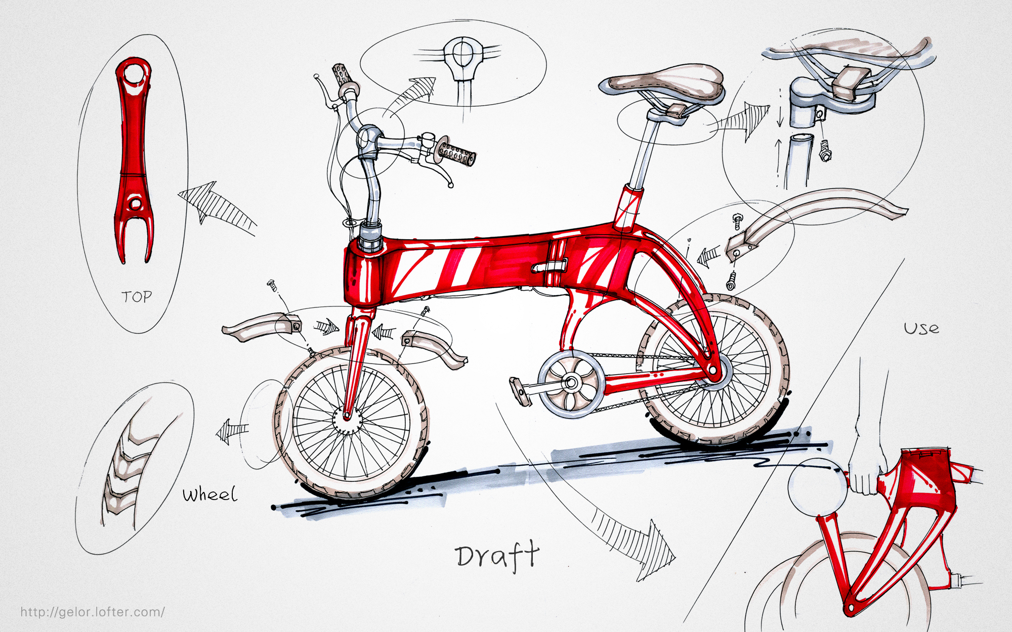 Wristwatch，medical apparatus and instruments，Bicycle，delicate，concept，Render，