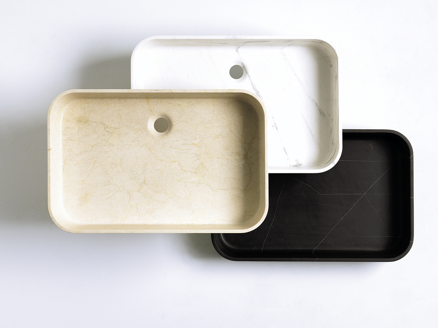 Marble，Simple structure，Double basin drawer，Lightweight，delicate，luxurious，