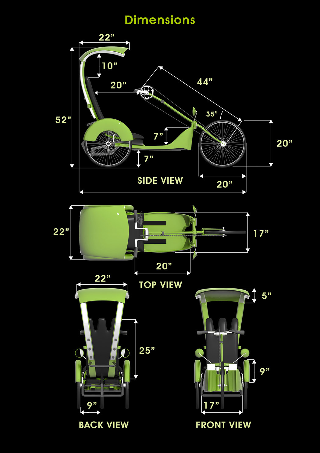 Cushion chair，Tricycle，Travel，Disabled，Ergonomics，