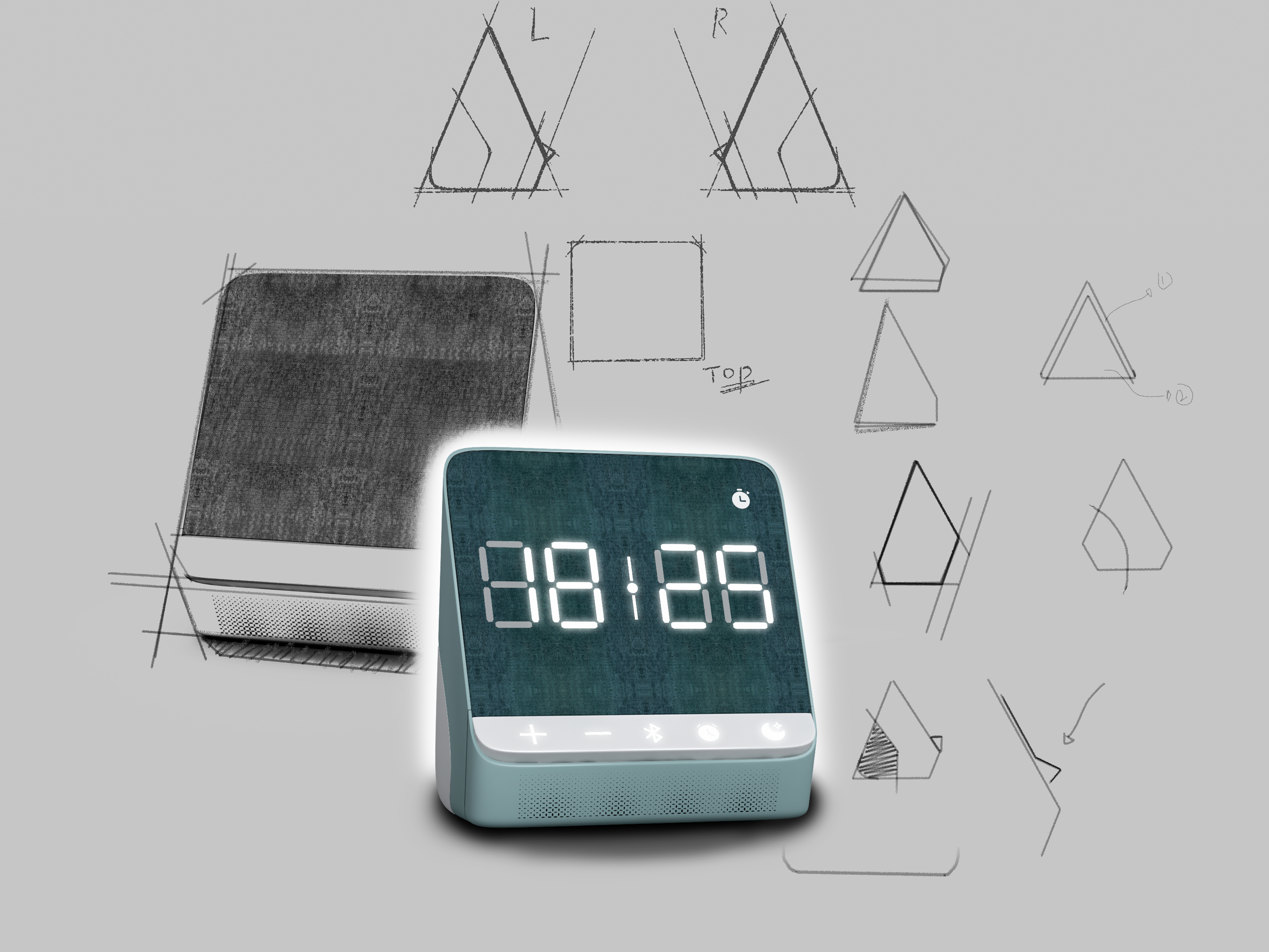 Night light, alarm clock, accompany to sleep, home life，