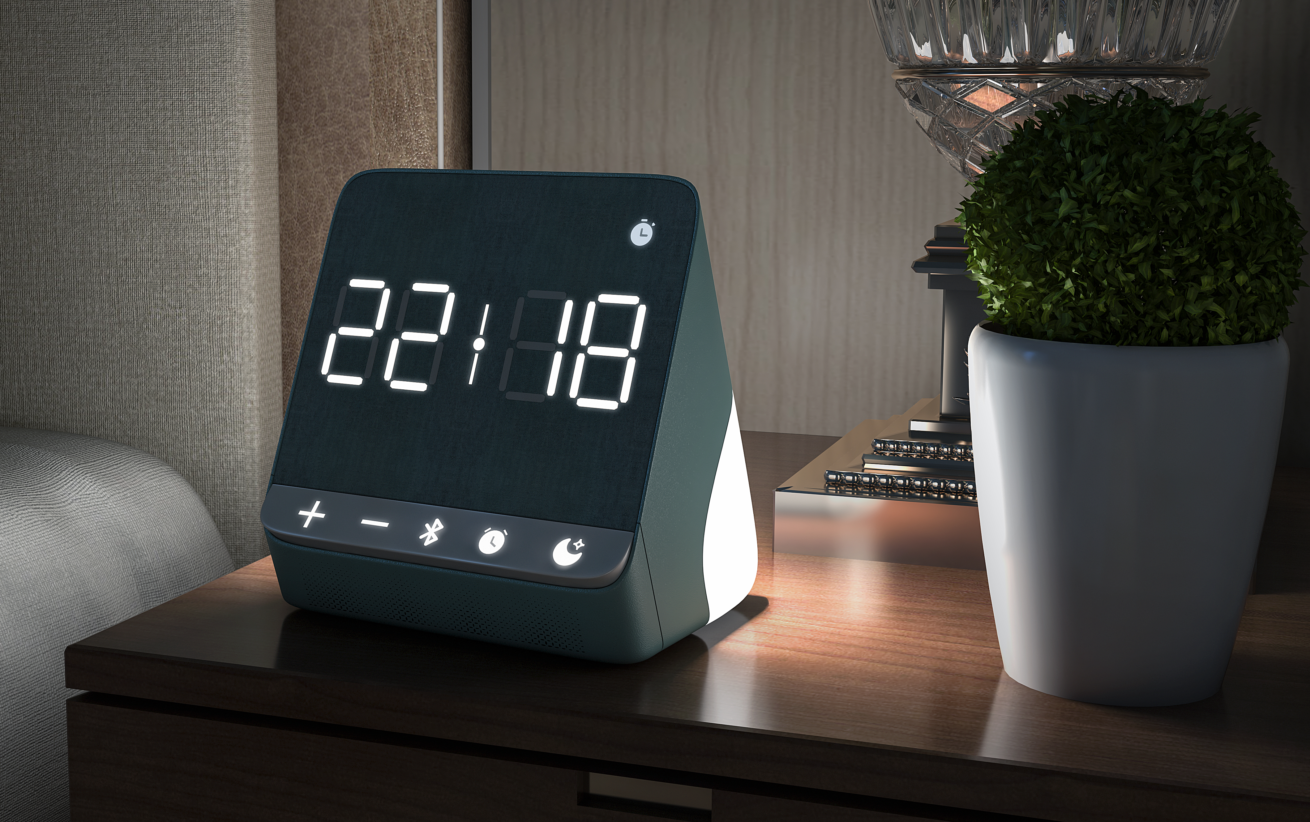 Night light, alarm clock, accompany to sleep, home life，