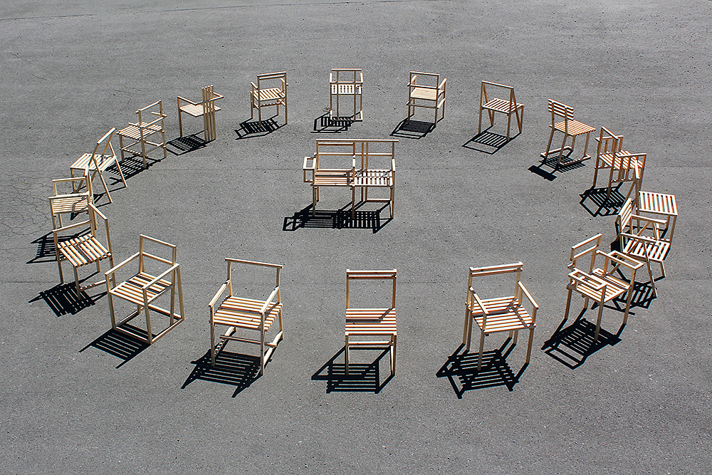 椅子，木制，创造性，