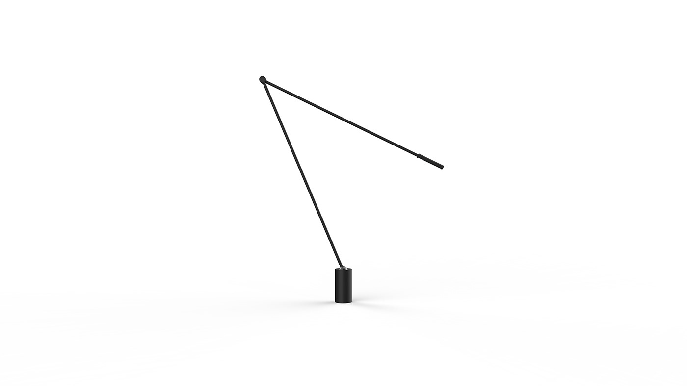 Lain，Table lamp design，black，