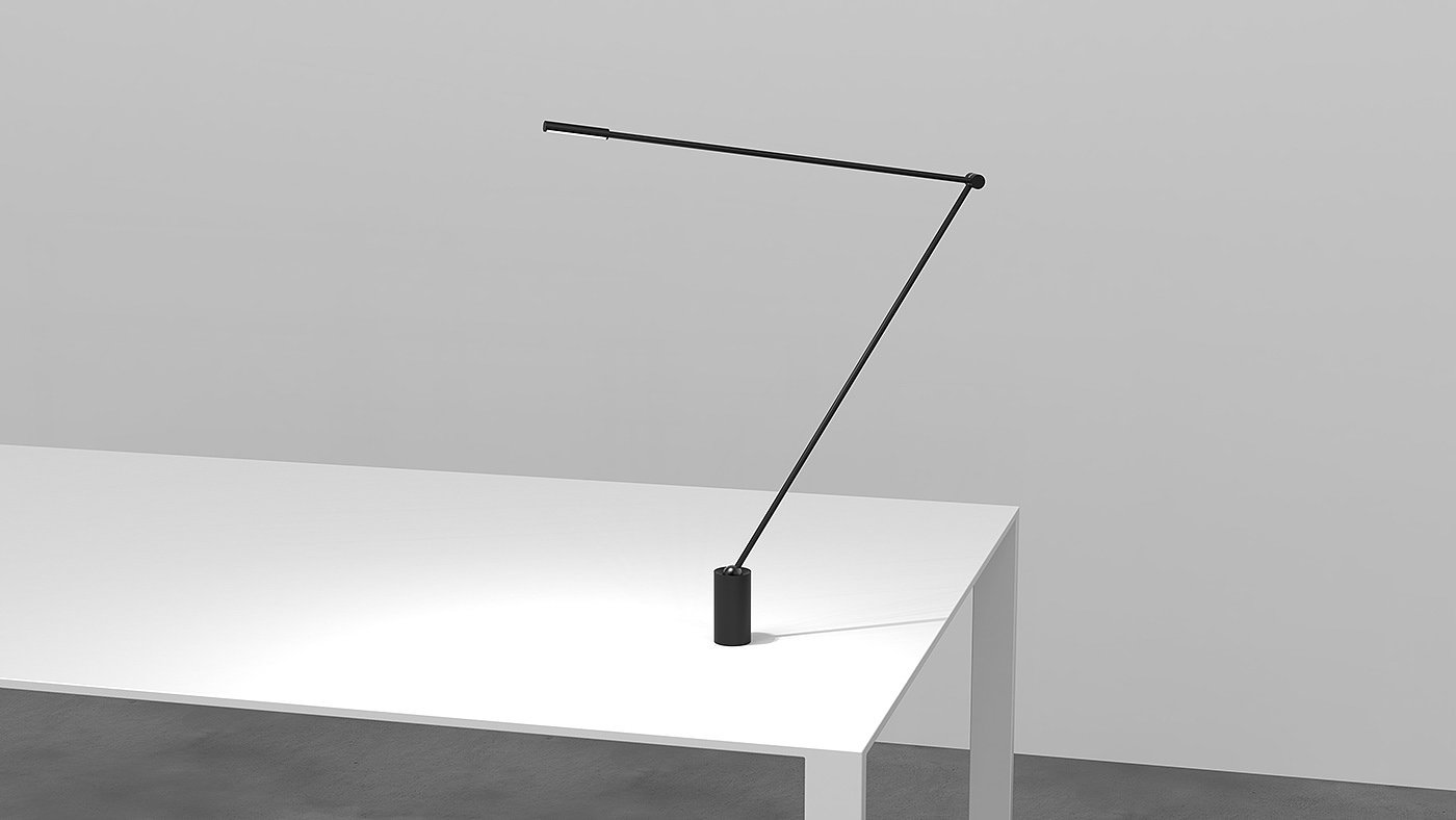 Lain，Table lamp design，black，