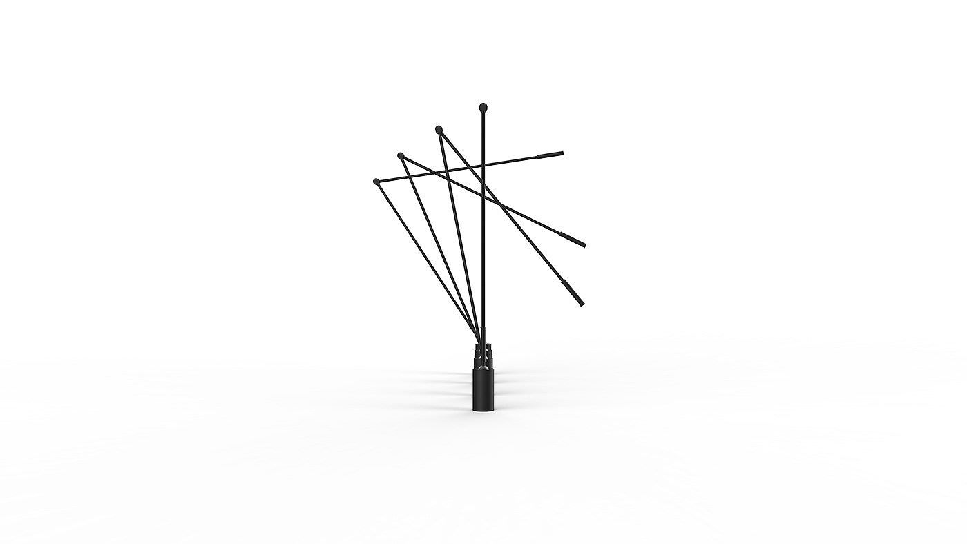 Lain，Table lamp design，black，