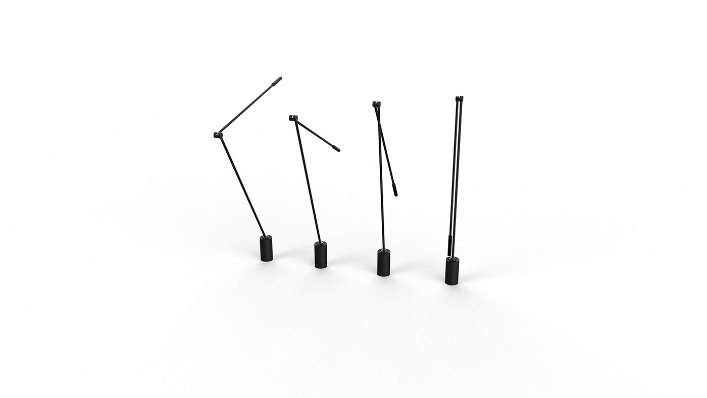 Lain，Table lamp design，black，