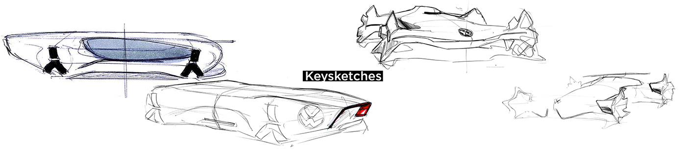 Hand drawn sketch，Visual design，Geometric sense，Automatic design，industrial design，