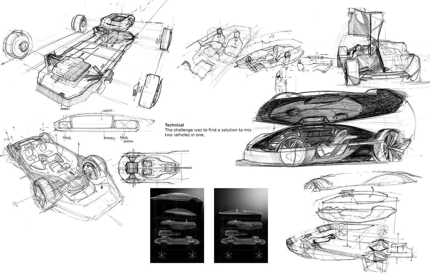 Hand drawn sketch，Visual design，Geometric sense，Automatic design，industrial design，