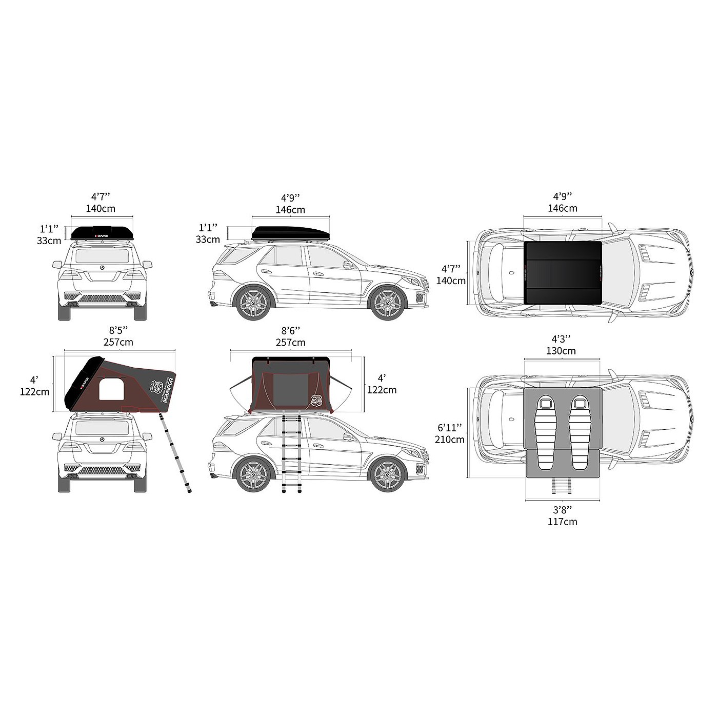 2020 red dot product design award，Skycamp Mini，vehicle，Tent，Aluminum honeycomb panel，heat insulation，