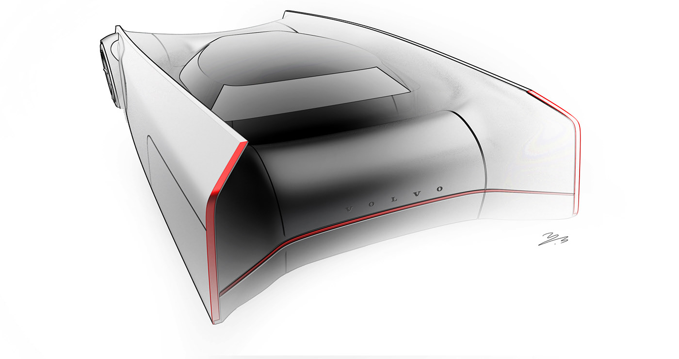 automobile，concept，volvo，Hand drawn，