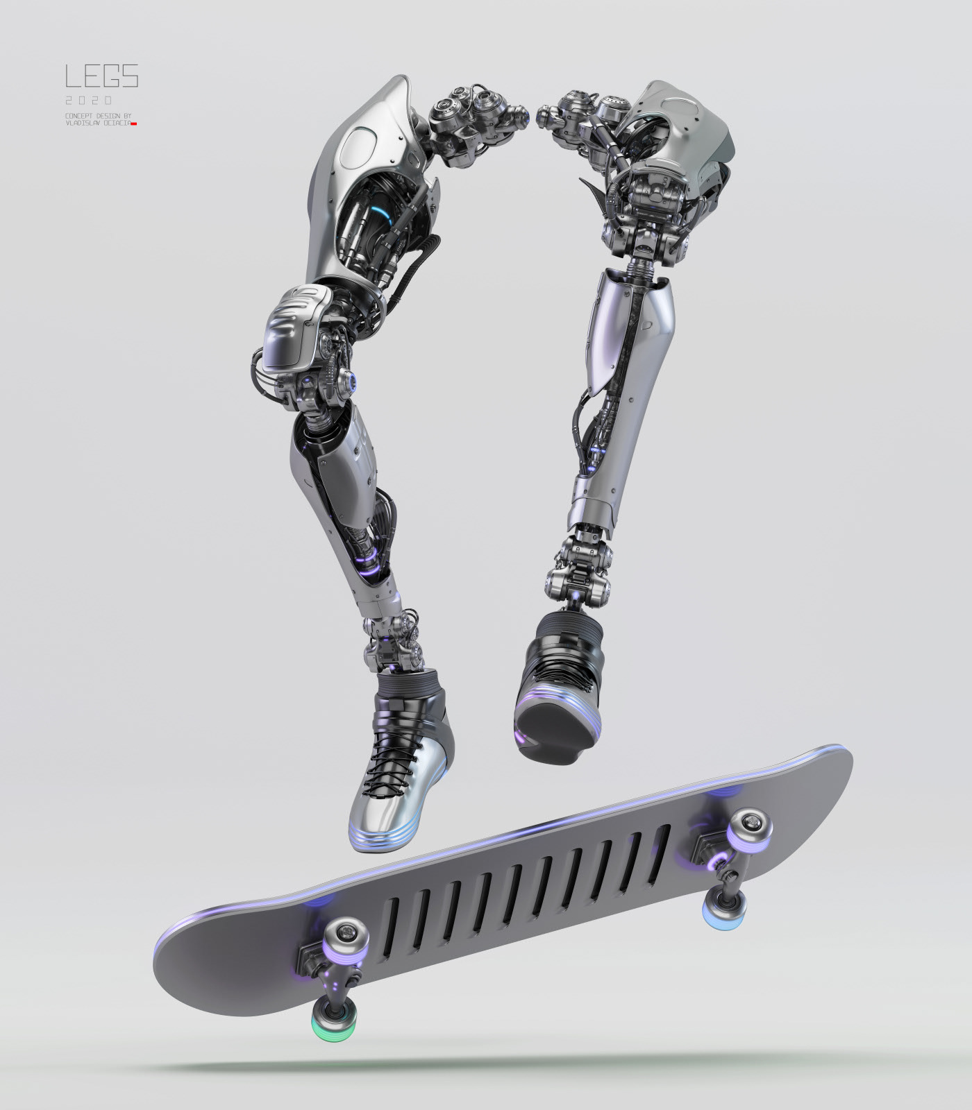 robot，leg，Skate，Cool，