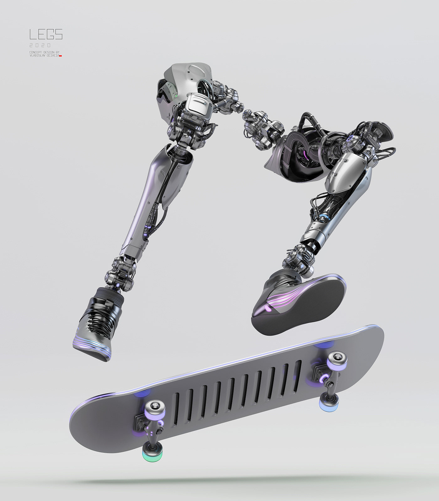 robot，leg，Skate，Cool，