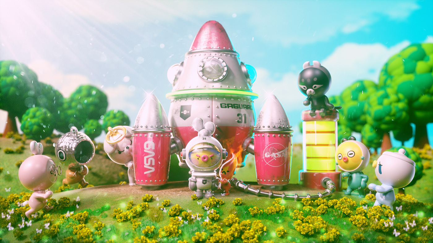 universe，illustration，c4d，lovely，